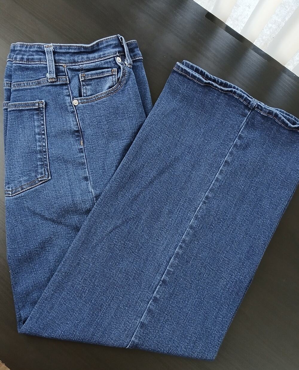Universal Thread High Rise Everyday Wide Leg Jeans 12R 31x31 med wash blue denim